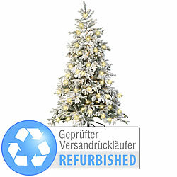 infactory Künstlicher Weihnachtsbaum, weiße Spitzen, (Versandrückläufer) infactory Weihnachtsbäume mit LED-Beleuchtung