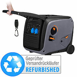 revolt Benzin-Inverter-Generator, 4.000 W, 2x 230 V, Versandrückläufer revolt Benzin-Inverter-Generatoren mit 230-V-, USB-Anschluss & 12-V-Anschluss