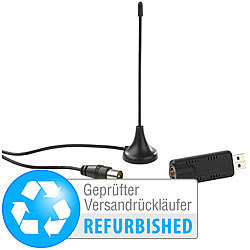 auvisio DVB-T/T2/C-USB-Stick für TV-Empfang auf Windows-PC (Versandrückläufer) auvisio DVB-T2-USB-Sticks 