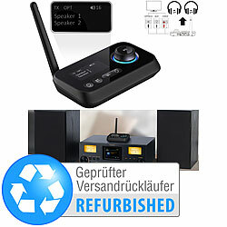 auvisio 2in1-Audio-Sender und -Empfänger mit Bluetooth 5, Versandrückläufer auvisio Audio-Transmitter & -Receiver mit Bluetooth