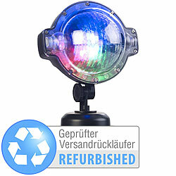 Lunartec LED-Kugellampe mit Schneefall-Effekt und Timer, Versandrückläufer Lunartec RGBW-LED-Kugellampen mit Schneefall-Effekt und Timer