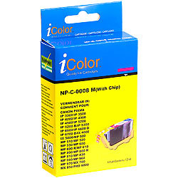 iColor Patrone für CANON (ersetzt CLI-8M), mit CHIP magenta iColor Kompatible Druckerpatronen für Canon-Tintenstrahldrucker