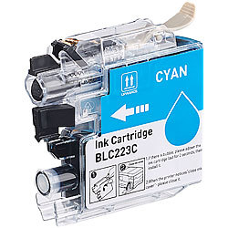 iColor Tintenpatrone für Brother (ersetzt LC-223C), cyan iColor Kompatible Druckerpatronen für Brother-Tintenstrahldrucker