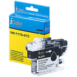 iColor Tintenpatrone für Brother (ersetzt LC-3217BK), schwarz iColor Kompatible Druckerpatronen für Brother-Tintenstrahldrucker