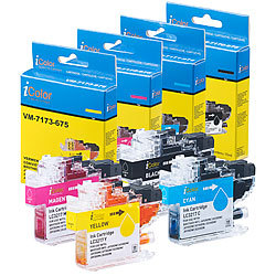 iColor Tintenpatronen ColorPack für Brother (ersetzt LC-3217), BK/C/M/Y iColor Multipacks: Kompatible Druckerpatronen für Brother Tintenstrahldrucker