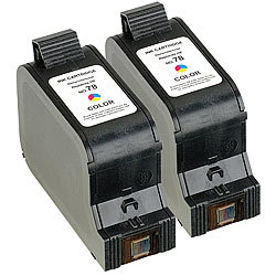 recycled / rebuilt by iColor 2er-Set Recycled Cartridge für HP (ersetzt C6578A No.78), color HC recycled / rebuilt by iColor Recycled-Druckerpatrone für HP-Tintenstrahldrucker