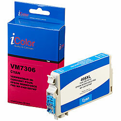 iColor Tintenpatrone für Epson (ersetzt Epson 408XLC), cyan (blau) iColor Kompatible Druckerpatronen für Epson Tintenstrahldrucker