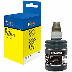 iColor Nachfüll-Tinte für Canon, ersetzt Canon GI-490BK, black (schwarz) iColor Nachfüll-Tinten für Canon-Tintenstrahldrucker