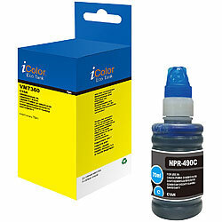 iColor Nachfüll-Tinte für Canon, ersetzt Canon GI-490C, cyan (blau) iColor Nachfüll-Tinten für Canon-Tintenstrahldrucker