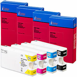 iColor Tintenpatronen ColorPack für Epson, ersetzt T7901-T7904, 79XL,BK/C/M/Y iColor Multipacks: Kompatible Druckerpatronen für Epson Tintenstrahldrucker