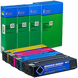 iColor Tintenpatrone für HP (ersetzt HP 991X), bk, c, m, y iColor Kompatible Druckerpatronen für HP Tintenstrahldrucker
