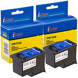 iColor 2er-Set Tintenpatronen für Canon (ersetzt Canon PG560XL), black iColor