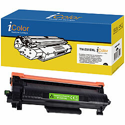 iColor Toner schwarz, ersetzt Brother TN-2510XL, für bis zu 3000 Seiten iColor Kompatible Toner-Cartridges für Brother-Laserdrucker