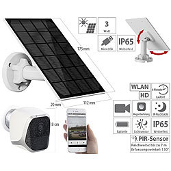VisorTech IP-HD-Überwachungskamera mit Solarpanel VisorTech IP-Überwachungskameras mit Solar-Betrieben