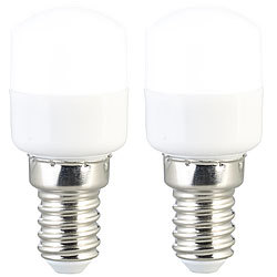 Luminea 2er-Set LED-Kühlschranklampen, E14, T25, 150 lm, 2 W, tageslichtweiß Luminea