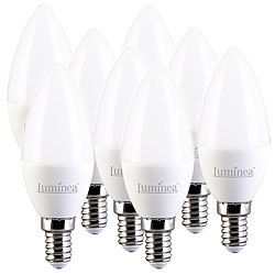 Luminea 8er-Set LED-Kerzen E14, C37, 3W (ersetzt 30W), 240 lm, tageslichtweiß Luminea LED-Kerzen E14 (tageslichtweiß)