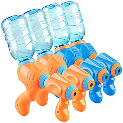 PEARL 4er-Set Wasserpistolen mit PET-Flaschen-Anschluss PEARL