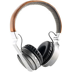 auvisio Faltbarer On-Ear-Kopfhörer mit Bluetooth, Freisprech-Funktion, MP3, FM auvisio Faltbare On-Ear-Headsets mit Bluetooth