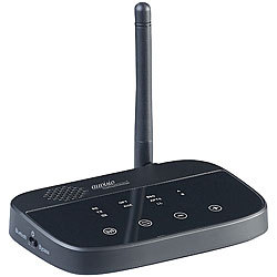 auvisio 2in1-Audio-Sender & -Empfänger, Bluetooth 4.2, aptX, 50 m Reichweite auvisio Audio-Transmitter & -Receiver mit Bluetooth