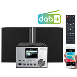 auvisio Micro-Stereoanlage mit Webradio, DAB+, FM, CD, Bluetooth, USB, 60 Watt auvisio