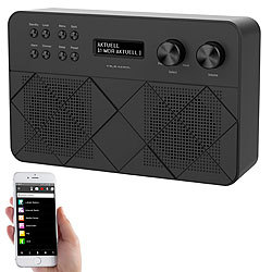 VR-Radio Mobiles Stereo-Internetradio mit LCD, 2 Weckzeiten und App, 12 Watt VR-Radio Mobile WLAN-Stereo-Internetradios