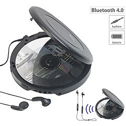 auvisio Tragbarer CD-Player mit Ohrhörern, Bluetooth und Anti-Shock-Funktion auvisio Tragbarer CD-Player mit Bluetooth