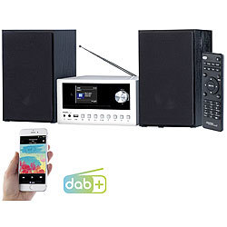auvisio Micro-Stereoanlage mit Webradio, DAB+, FM, CD, Bluetooth, USB, 100 W auvisio DAB-Internetradios mit CD-Player und Bluetooth