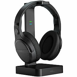 auvisio Digitaler Stereo-Funk-Kopfhörer mit Akku & DSP, 2in1-Ladestation, 60 m auvisio Digitale Over-Ear Funk-Kopfhörer mit DPS