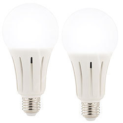 Luminea 2er-Set High-Power-LED-Lampen E27, 23 Watt, 2.400 Lumen, 6.500 K Luminea LED-Tropfen E27 (tageslichtweiß)
