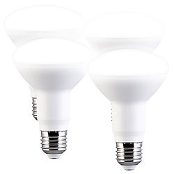 Luminea 4er-Set LED-Reflektor R80, E27 11W (ersetzt 100W) 950lm tageslichtweiß Luminea LED-Reflektoren E27 R80 (tageslichtweiß)