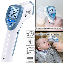 newgen medicals Medizinisches 2in1-Infrarot-Stirn- & Oberflächen-Thermometer newgen medicals Infrarot-Stirnthermometer