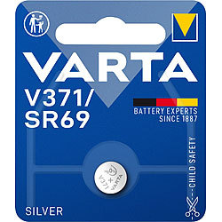 Varta Knopfzelle V371 / SR69, 1,55 V, 30 mAh, quecksilberfrei Varta