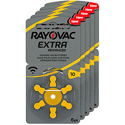 RAYOVAC Hörgeräte-Batterien 10 Extra Advanced 1,45V 105 mAh, 5x 6er Sparpack RAYOVAC