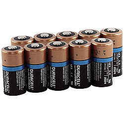 Duracell Lithium-Batterie Typ CR123A, 1.400 mAh, Duralock, 10er-Pack Duracell Photo Lithium Batterien Typ CR123A