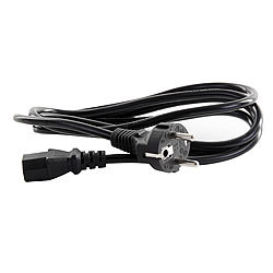 revolt Universales Stromkabel / Netzkabel, 3-polig, 180 cm, schwarz revolt Kaltgeräte-Stromkabel 