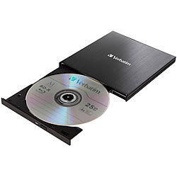 Verbatim Externer Slim-Blu-ray-Brenner, USB 3.0, Nero Burn & Archive, schwarz Verbatim 