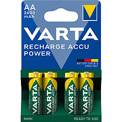 Varta Accu Power NiMH-Akku, Typ AA/Mignon/HR06, 1,2 V, 2.600 mAh, 4er-Set Varta