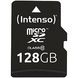 Intenso microSDXC-Speicherkarte 128 GB, Class 10, inkl. SD-Adapter Intenso microSD-Speicherkarten