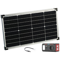 revolt Mini-Powerstation & Solar-Generator mit Solarpanel, 88,8 Wh, 120 Watt revolt 2in1-Solar-Generatoren & Powerbanks, mit externer Solarzelle