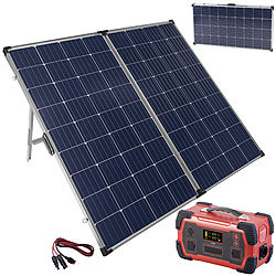 revolt Powerbank & Solar-Konverter mit mobilem 260-Watt-Solarpanel, 216 Ah revolt 2in1-Solar-Generatoren & Powerbanks, mit externer Solarzelle