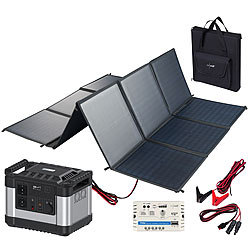 revolt Powerbank & Solarkonverter mit 150-W-Solarpanel, 1.100 Wh, 1.000 Watt revolt 2in1-Solar-Generatoren & Powerbanks, mit externer Solarzelle