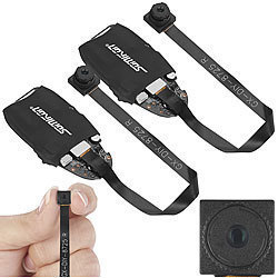 Somikon 2er-Set Full-HD-Micro-Einbau-Kameras mit Akku und 65°-Bildwinkel Somikon Full-HD-Micro-Videokameras zum Einbau