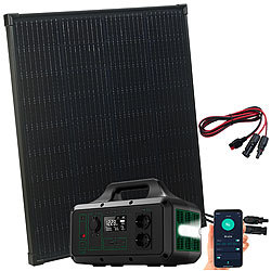 revolt Powerstation & Solarkonverter, 1228 Wh, App, 110-W-Solarpanel, Adapter revolt 2in1-Solar-Generatoren & Powerbanks, mit externer Solarzelle