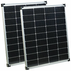 revolt 2er-Set Mobiles monokristallines Solarpanel, 110 W, MC4-komp., IP65 revolt Solarpanels