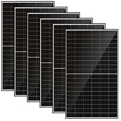 revolt 6er-Set monokristalline Solarmodule, 380 W, IP68, MC4-Stecker, schwarz revolt Solarpanels mit Halbzellen-Technologie