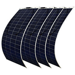 revolt 4er-Set flexible Solarmodule für MC4, salzwasserfest, 200 W, IP67 revolt Flexible Solarpanels