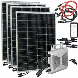 revolt 600W (4x150W) MPPT-Balkon-Solaranlage + 600W On-Grid-Wechselrichter revolt WLAN-Mikroinverter für Solarmodule mit MPPT und App