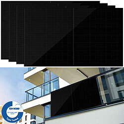 revolt 4er-Set monokristalline Solarpanels, Full-Screen, 405 W, MC4, IP68 revolt Solarpanels mit Halbzellen-Technologie