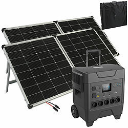 revolt Powerstation & Solar-Generator mit 3.248 Wh + 2x 240-Watt-Solarmodul revolt Powerstationen & Solargeneratoren mit Notstrom-Funktion