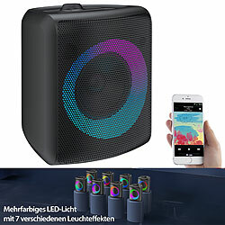 auvisio Mobile Outdoor-PA-Partyanlage & -Bluetooth-Boombox, Lichteffekte, 140W auvisio